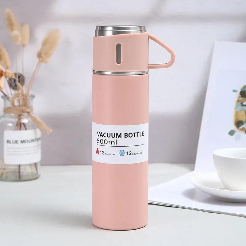 Vacuum Flasks Thermoses Set Thermos for Hot Water Bottle Drinkware Fathers Day Gifts Home Stainless Steel 500ml Thermal Cold