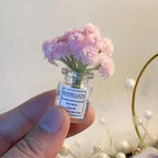 Car Interior Decoration Auto Dashboard Gadgets Ornament Cute Simulation Flowers Vase Sakura Gypsophila For Girl Woman Amagi