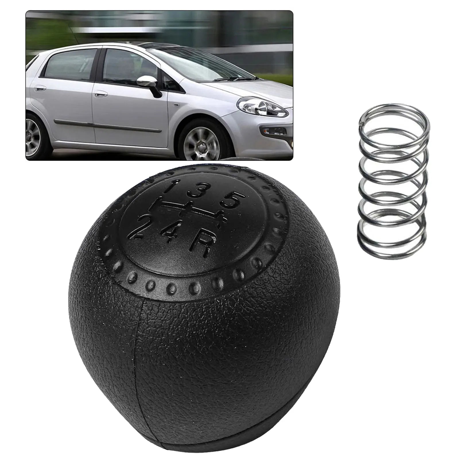 1 Pcs 5 Speed Gear Knob With Return Spring For Fiat For Punto 188 1999-2012 Black Gear Shift Knob Easy Install Car Accessories