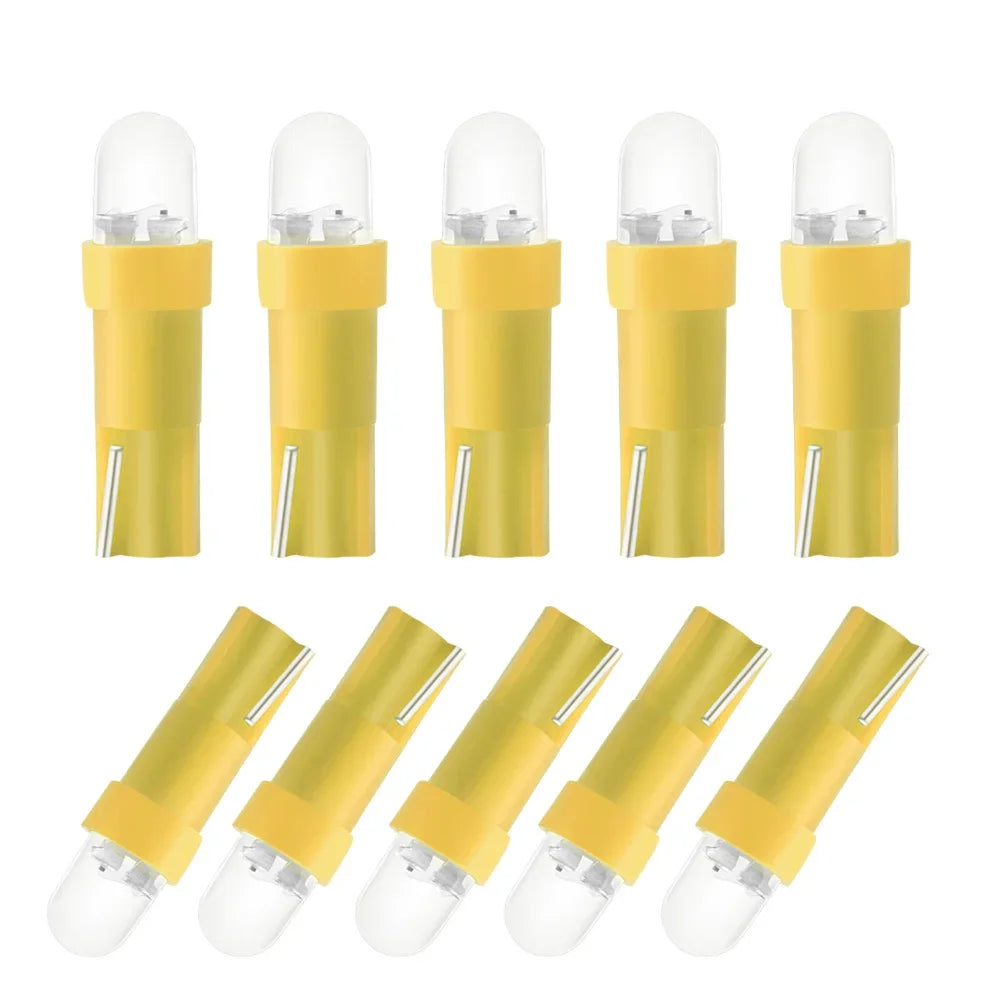 T5 LED Car Bulbs B8.5d Auto Car Dashboard Speed Lights Bulb Car Interior Lamp Accessories Dashboard Side Switch Lamps 12V