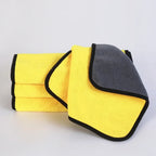 1-5 Pcs Microfiber Car Washing Towel Soft Quick Drying Windows Mirrors Wiping Rags Home Double Layer Cleaning Cloths Amagi