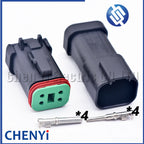 4 Pin Black DT series Connector Waterproof Plug Socket DT06-4S DT04-4P DT06-4S-E005 DT04-4P-E005 For Engineering Vehicle Deutsch