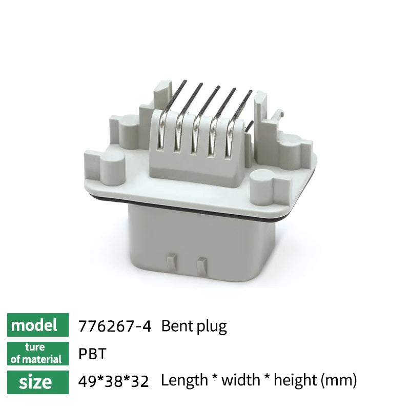 10/100Pcs ECU Controller Connector PCB Panel Waterproof Bent Needle Pin Socket Plug Board Terminal 776087 776163 776267 776280