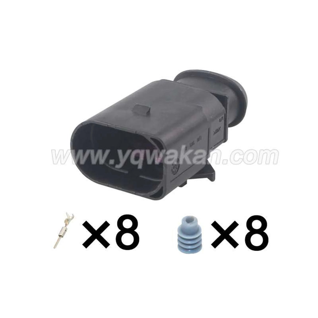 8Pin Connector Waterproof 1.5mm Male Female Connector Automobile Wiring Harness Cable Socket for VW Audi 1J0973814 1J0973714