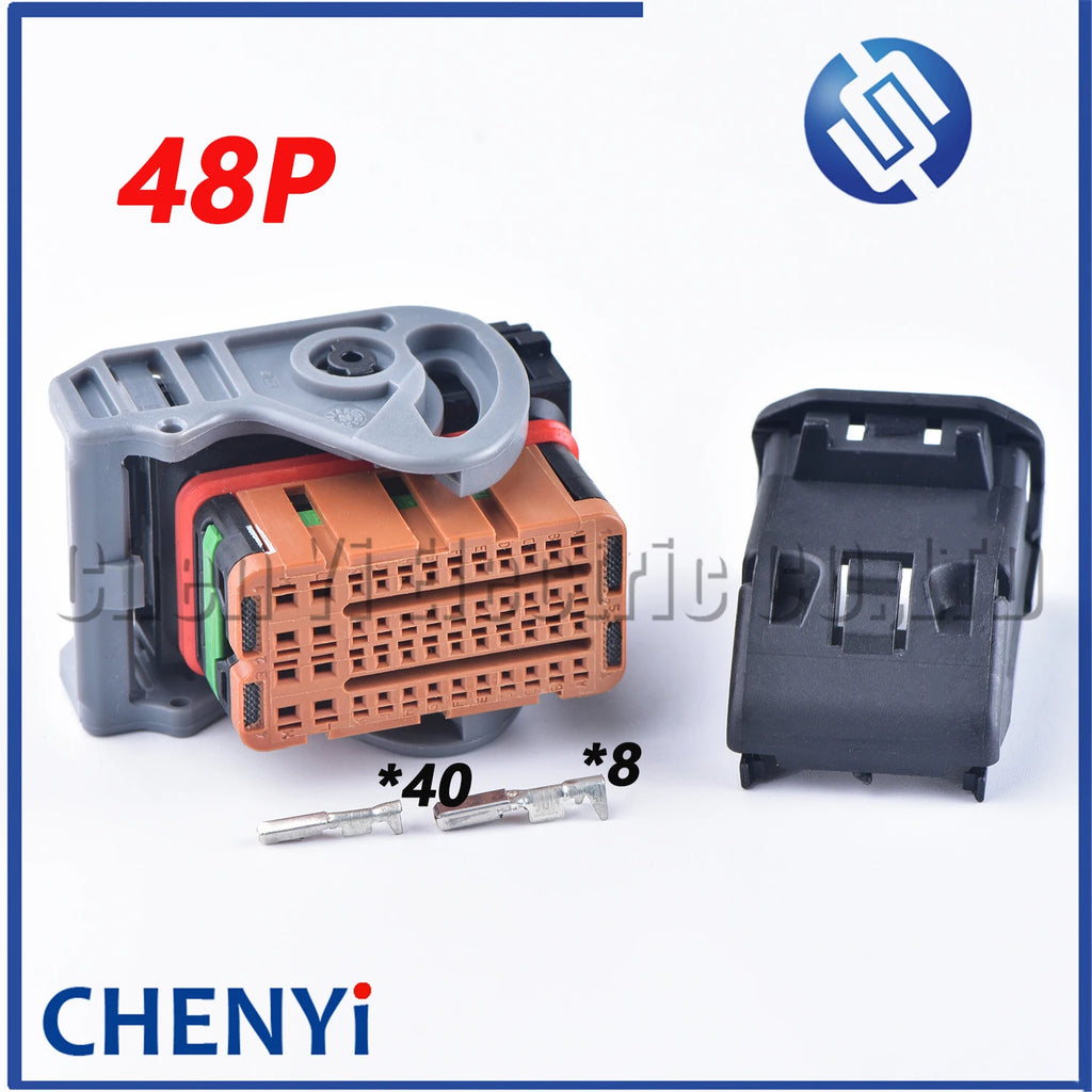 48 Pin/way Engine computer board plug ECU connector With Terminals For Ford Focus Mondeo Peugeot 301 307 308 408 Citroen Nissan