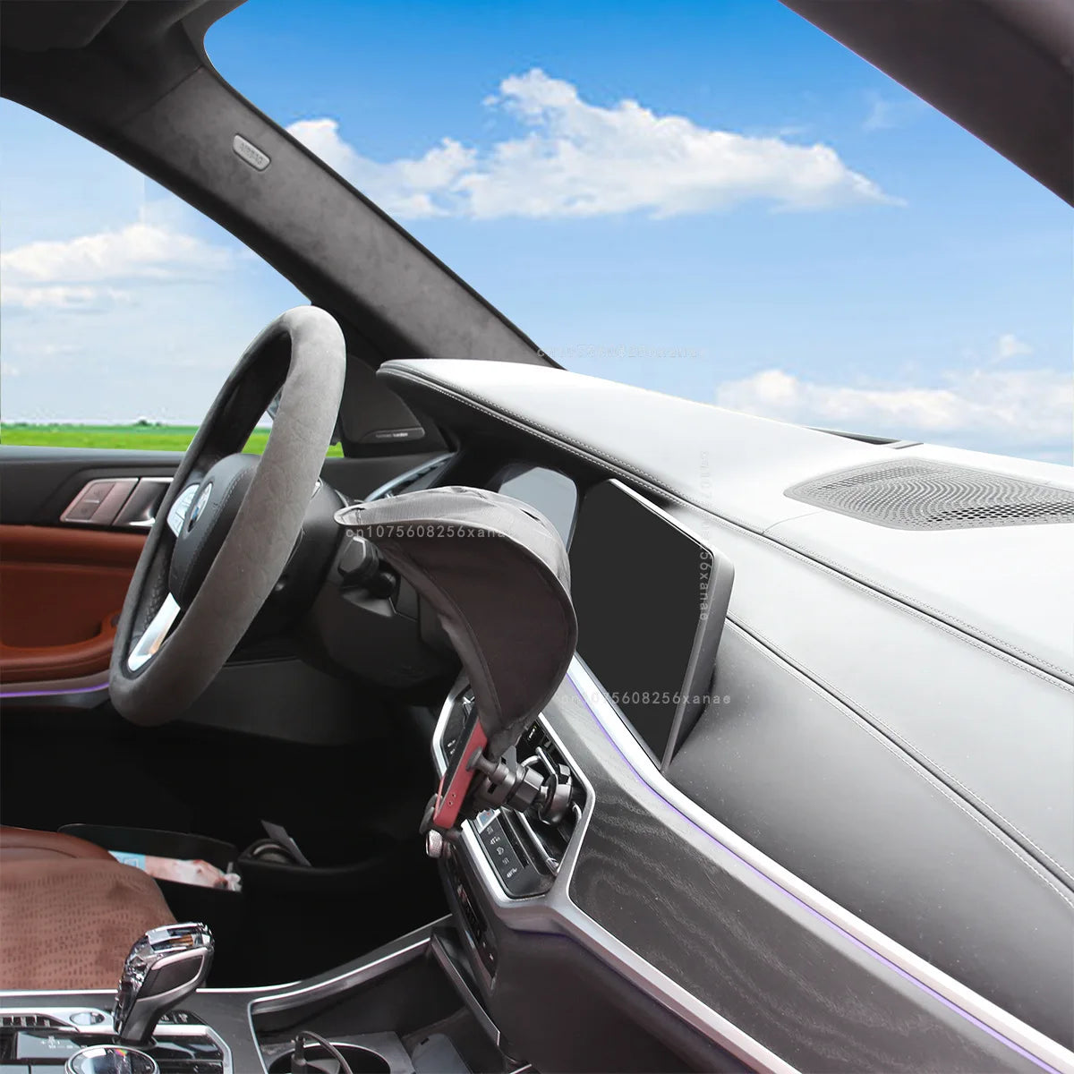 Car Mobile Phone Sunscreen Foldable Not Hot Stuck Screen Non-reflective Free Of Installation Mobile Navigation Sunshade amabilis