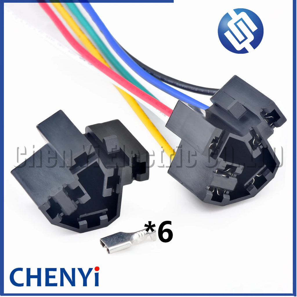 6 Pin Auto connector relay harness plug Ignition lock cylinder switch lock cylinder ignition switch lock wire plug CY7061-6.3-21