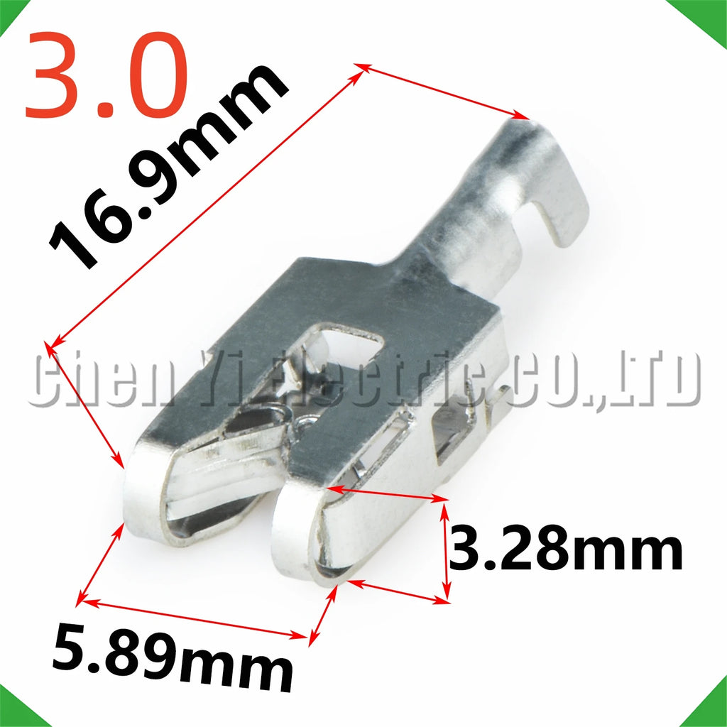 20 Pcs 3.0 mm Male or Female wire Crimp Pins For 650Y-2A 650Y-2B Sheath Automotive Conn...