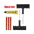 Motorcycle Tire Repair Tool Kit with Rubber Strips Tubeless Tyre Puncture Studding Plug Set Car Truck Vacuum Tire Repair amagi