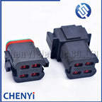 8 Pin Black DT series Connector Waterproof Wire harness plug Socket DT06-8S DT04-8P DT06-8S-E005 DT04-8P-E005 For Deutsch