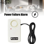 220V Power Failure Alarm White 120db Home Security LED Indicator Alarm Automatic Power Out/Failure Power Cut Warning