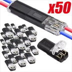 2 Pin Way Plug Wire Cable Snap Connectors Waterproof Electric Wire Double-Wire Plug-In Connector Locking Buckles Cable Clamps