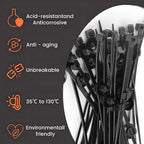 Universal Car Wiring Harness Fastener Clip Push Mount Cable Tie Nylon Zip Tie Auto Wire Loom Fixer Retainer Strap Set 15cm 20cm