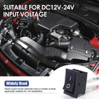 1/5/10pcs Car Motorcycle Toggle ON-OFF 2 Pin Rocker Switch with 16CM Pre-Wired Terminals 12V/24V Power Switch for Marine Boat