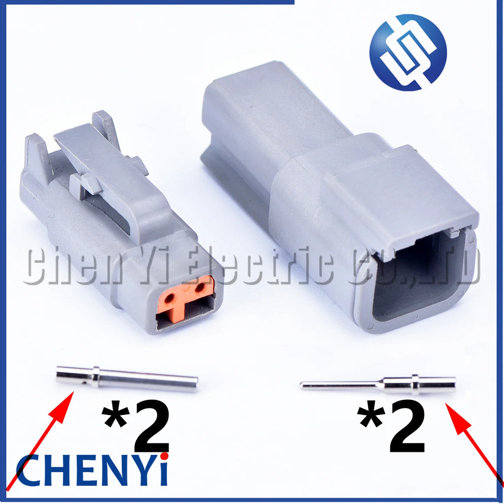 DTM connectors For Deutsch DTM06-2S 3S 4S 6S 8S/DTM04-2P 3P 4P 6P 8P 12P Male Female Waterproof Connector Automotive Sealed Plug