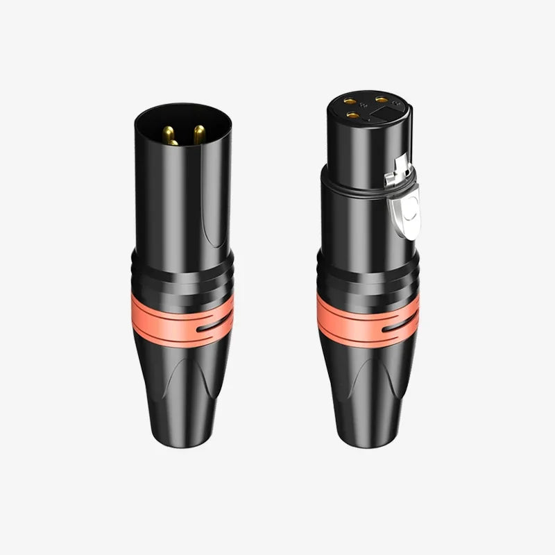 10 Set 3Pin XLR Color Head Pure Copper Pin Male and Female Audio Microphone Connector Canon Welding Plug Socket