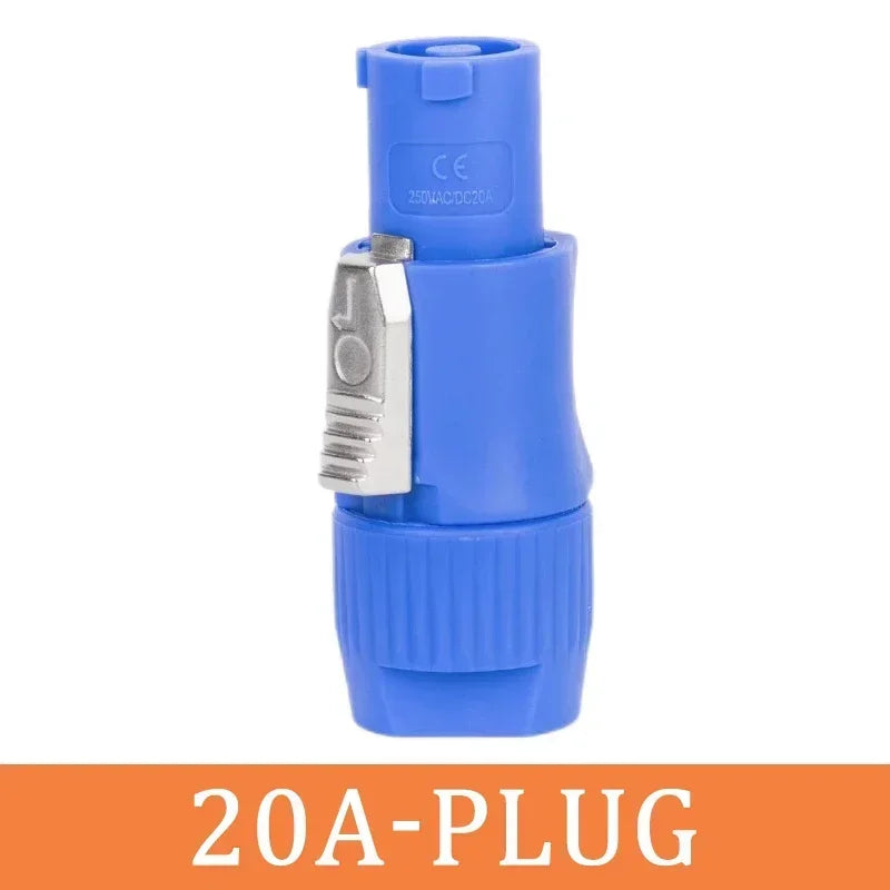 5/10/20PCS 3Pin NAC3FCA NAC3FCB Power Connector Stage Lighting Speakon Male Plug Blue (Input)+White (Output) Plug+Female Socket
