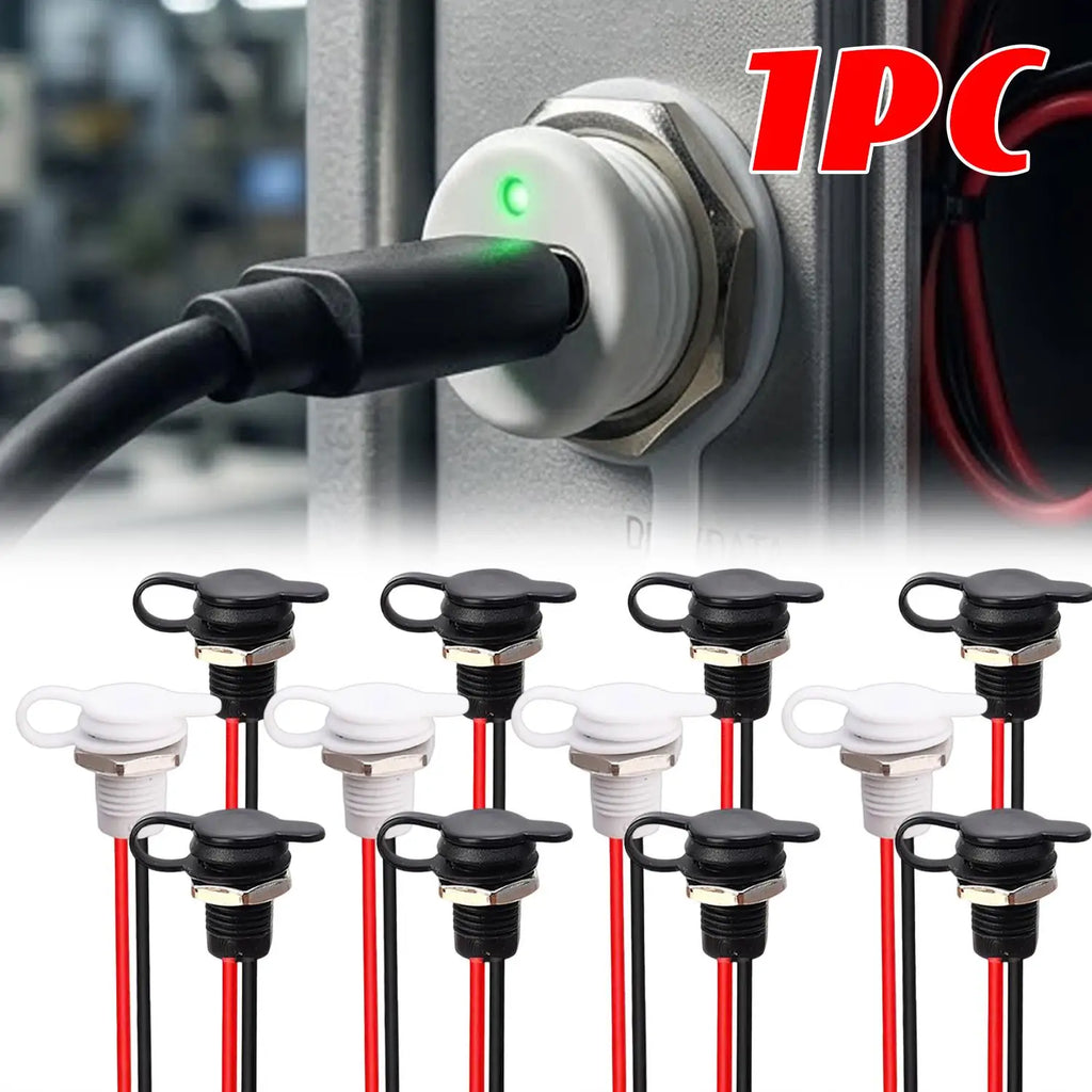 1-5pcs 2-Pin Type-C Connector with Female Socket Fast Charging Jack Waterproof USB Charging Port USB-C Charger Plug and Socket