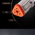 3-PIN Connector Waterproof 1.6mm Series Male Female Connectors Wiring Harness DT04-3P-C017 DT06-3S-C017