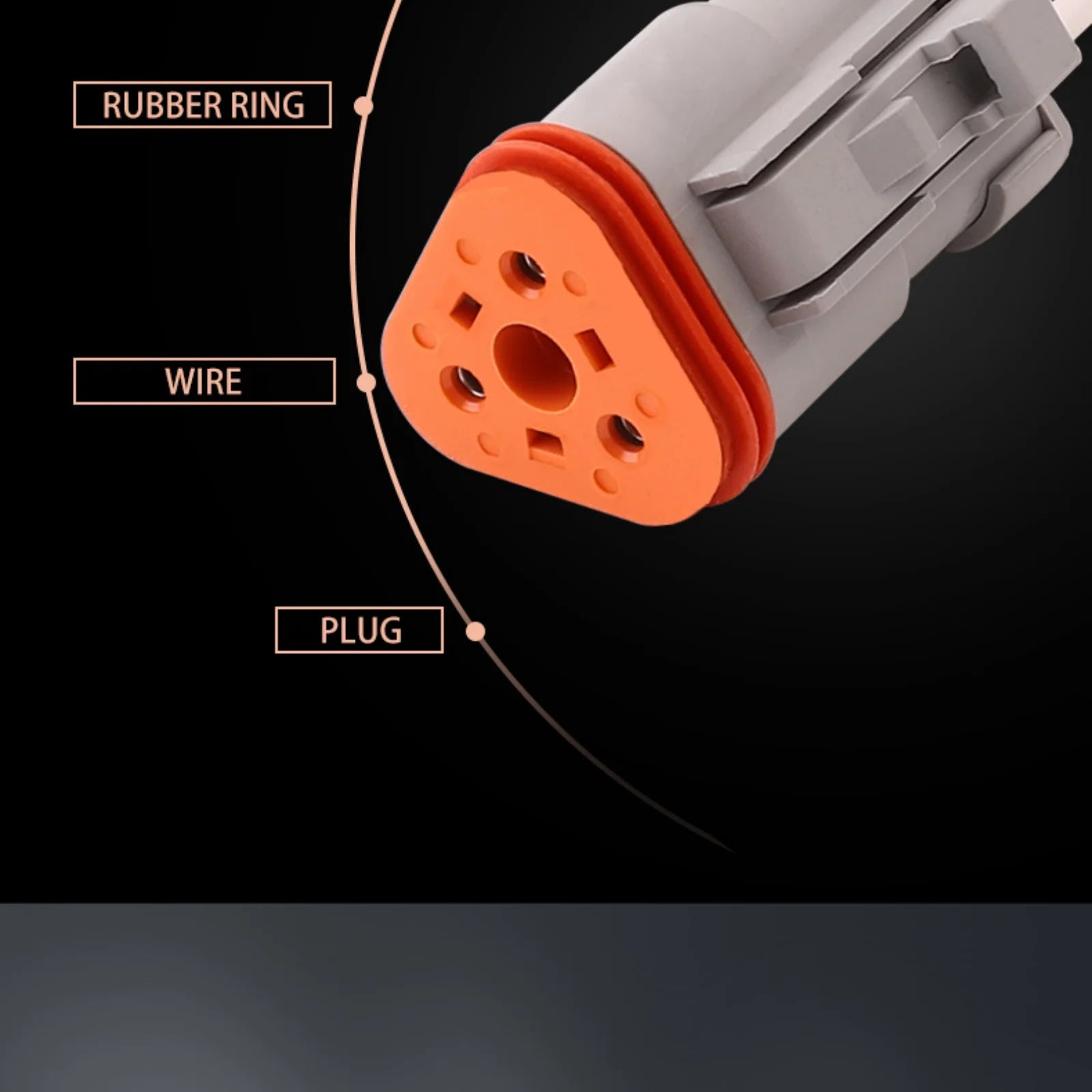 3-PIN Connector Waterproof 1.6mm Series Male Female Connectors Wiring Harness DT04-3P-C017 DT06-3S-C017