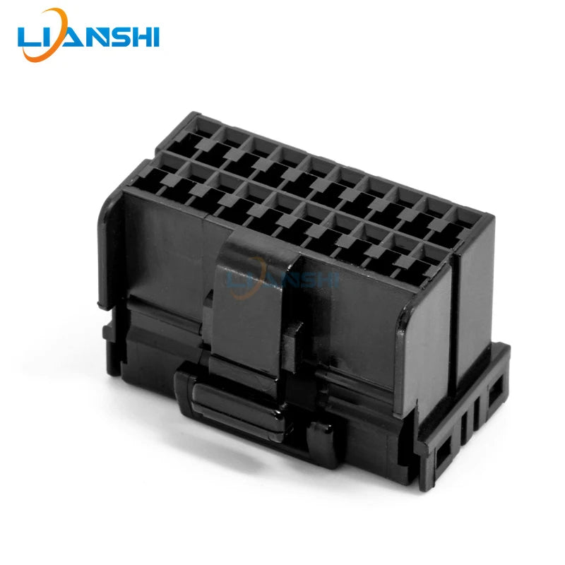 Automotive connector 174055-2 Plug-in 174047-2 20-hole male and female black curved pin sheathed plug