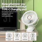 Car Rechargeable Desktop 2000mAh Portable Outdoor Home Fan Air Cycle Device Wireless Ceiling Mounted WithLED Light Clip on Amagi