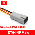 5/20/100 Sets Deutsch DT Connector With 15cm Wire Harness Waterproof Electrical Car Socket Plug DT06-2S DT04-2P 2/3/4/6/8/12P