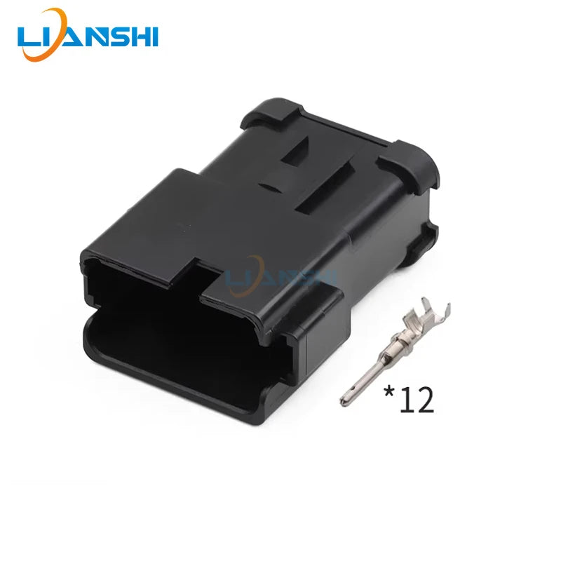 DT04-12PA-BE02 Black male terminal sheath Dechi type 12-hole waterproof plug wire harness connector