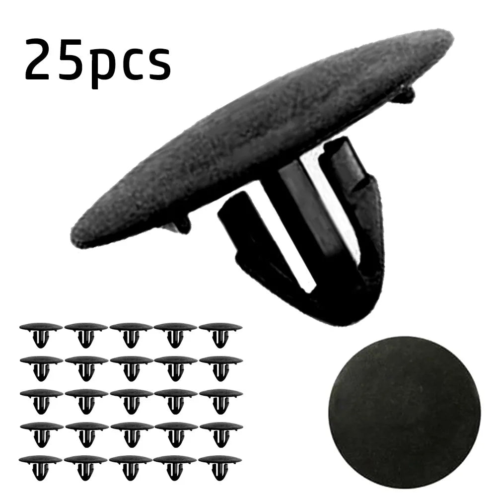 25 Pcs Car Hood Insulation Retainer Black Plastic Clips Fastener For Toyota 90467 09050 Rivet Retainer Car Parts