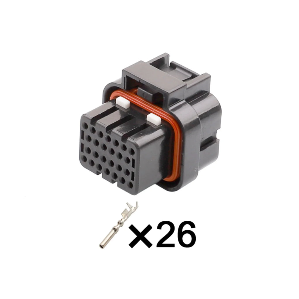 26 Pin Connector Waterproof 1.2mm Male Female Connectors Straight PCB Wire Harnesses ECU Cable Socket 3-1437290-7 1473416-1