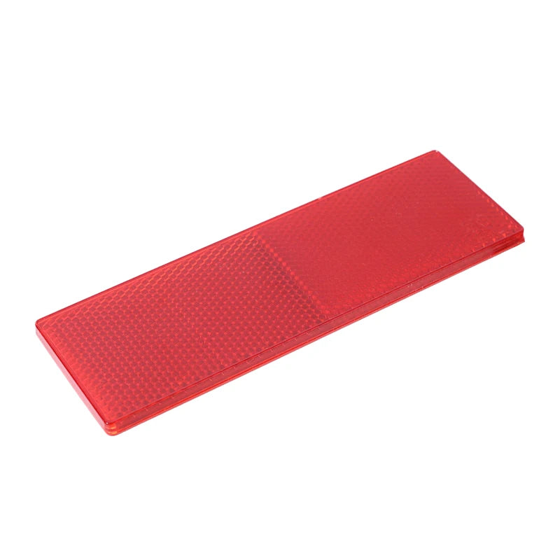 Truck Trailer Rectangle Plastic Reflector Reflective Tape Adhesive Auto Safety Night Warning Plate Stickers Car Accessories