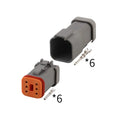 DT04-6P-E005 DT06-6S-E005 Deutsch connector for LED spot light day running light excavator wire harness plug