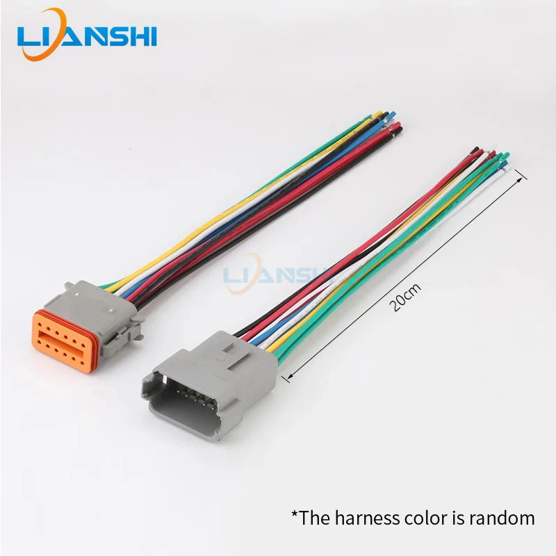 DT04-2P/DT06-2S Automotive Waterproof Connector Harness Plug 2/3/4/6/8/12 Hole for Heavy Truck Plug