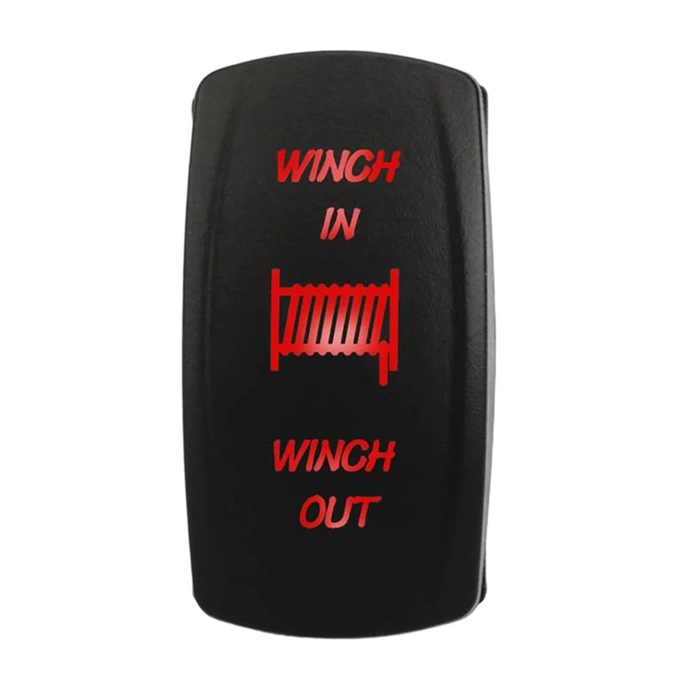 1 PC Winch IN OUT  Switch LED Rocker UTV Truck Boat 7 Pin  Switch Boat-shaped Switch For  Car Marine Truck Camper  Accessorie