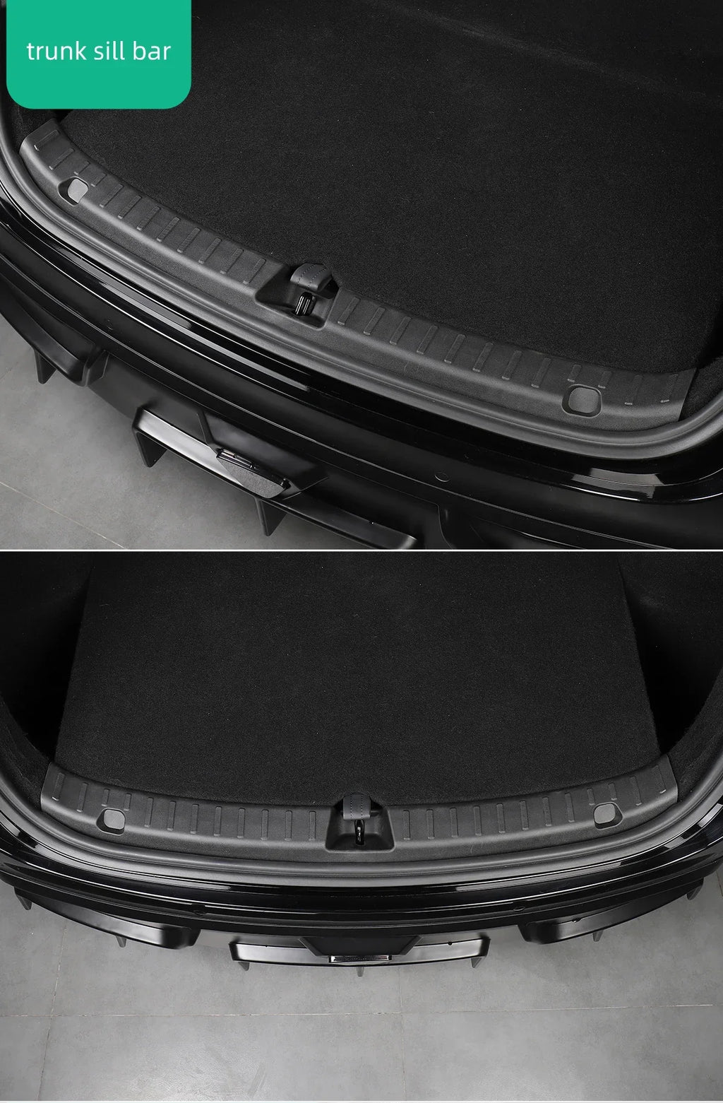For Tesla Model Y Trunk Sill Protector Premium TPE Rubber Boot Bumper Guards with ABS Sides Bar Fender Cover for Enhanced amagi