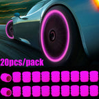 Luminous Valve Caps Car Tire Fluorescent Tyre Valve Stem Decor Luminous Cap Night Glowing Wheel Hub Nozzle Valve Caps