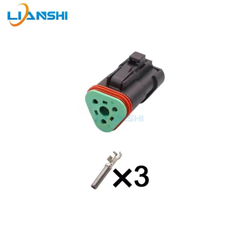 DT04-3P-E005/DT06-3S-E005 is suitable for the wiring harness connector of the oil pressure sensor in excavator parts