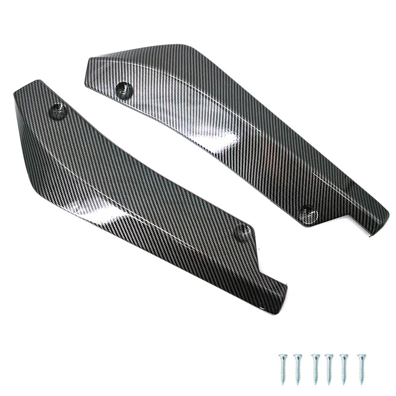 Universal Car Front Rear Bumper Strip Lip Spoiler Diffuser Splitter Scratch Protector Extension Carbon Fiber Winglets Side Skirt
