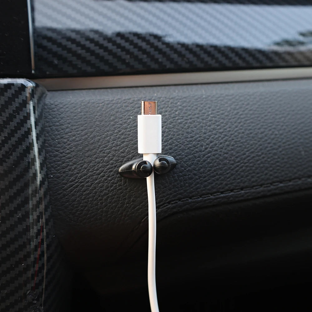 Car Cable Manager Hook Clasp Clamp Universal Auto Interior Dashboard Phone Charger Cable Holder Headphone Line Organizer Tools
