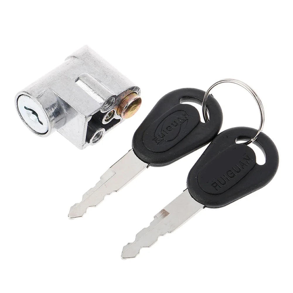 New Battery Safety Pack Box Lock W/2 Key Ignition Lock Metal For Motorcycle E-Bike Scooter Lgnition Switch Battery Safety Box