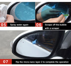 6/2 Pieces Car Rearview Mirror Sticker Rain-proof Waterproof Anti-fog Film Round square Universal Motocycle Anti-reflective Film