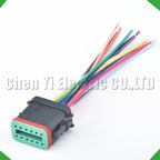 12 Pin Black DT Automotive Connectors Wire harness Plug For Deutsch DT06-12S DT04-12P D...