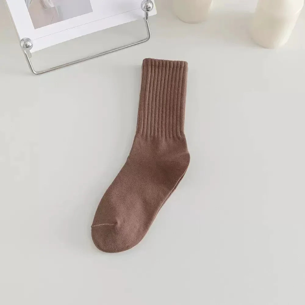 Autumn Winter Thicken Warm Wool Cashmere Thermal Long Crew Stockings Women Home Sleeping Solid Color Women Hot Tubing Socks Amag