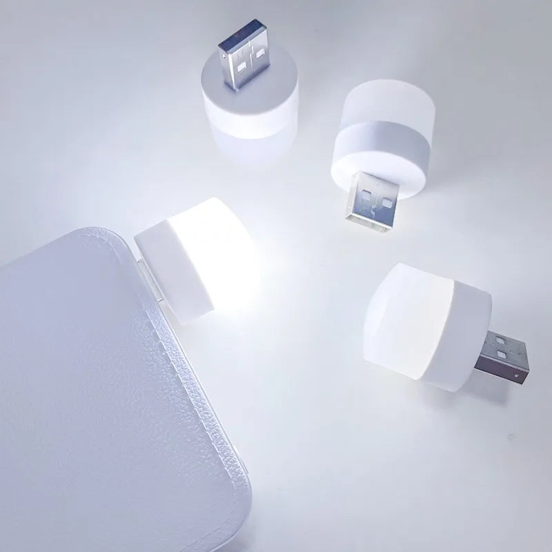 USB Night Light Portable LED Plug Lamp 1- 20pcs Warm White Eye Protection Reading LIght Lamp 5V 1W USB Plug Night Lights
