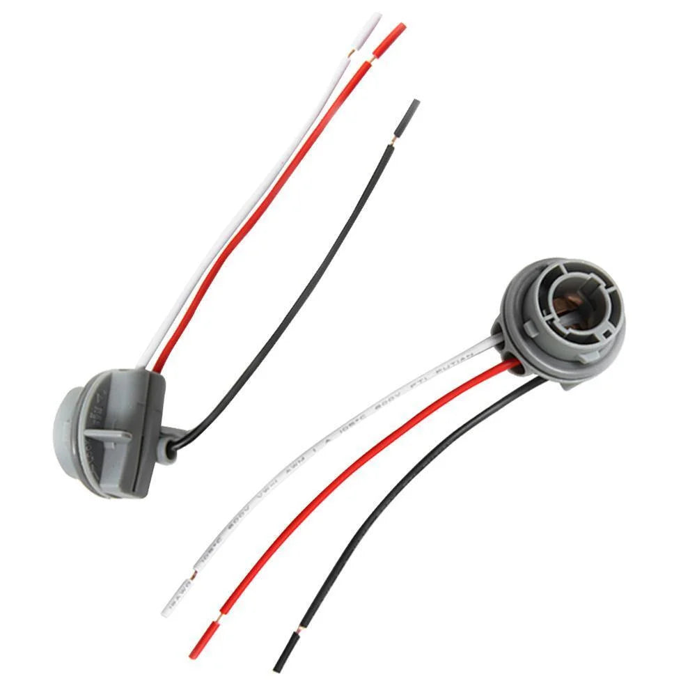 2Pcs 1157 12V Car Bulb Holder Lamp Socket Adapter LED Light Wiring Connector Brake Light Plastic Car Accessories