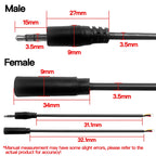 5PCS 3.5mm Stereo Audio Cable, 3×26AWG AUX Cord for Car, Phone, Speaker & Headphones, High-Quality Male-to-Male Audio Wire
