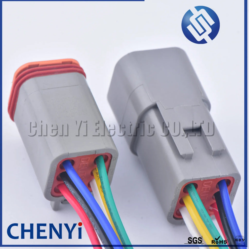 DT 2 3 4 6 8 12 Pin Automotive Sealed Electric Plug male female Waterproof Connector Wire Harness DT06-2S DT04-2P For Deutsch