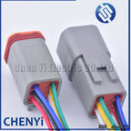 DT 2 3 4 6 8 12 Pin Automotive Sealed Electric Plug male female Waterproof Connector Wire Harness DT06-2S DT04-2P For Deutsch