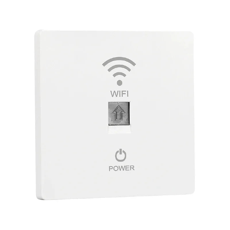 In-Wall Smart WiFi Router Panel 1000Mbps - 86-Type Hidden AP with 110V-220V for Home/Hotel Network Coverage