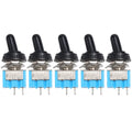 Mini Toggle Switch Waterproof Cap 2Pin 2 Position SPST ON OFF Latching Controller for Car Boat Marine Motorcycle Truck Dashboard